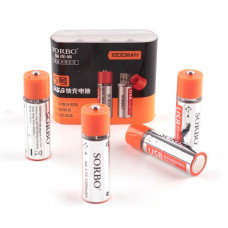 Пальчиковые аккумуляторы Li-po Sorbo  USB AA 1.5V 1200mAh